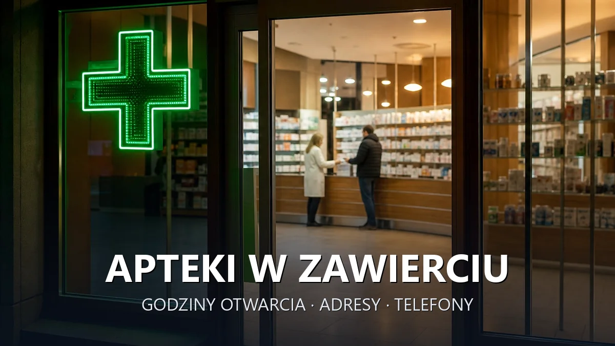 Apteki w Zawierciu - godziny otwarcia i dyżury